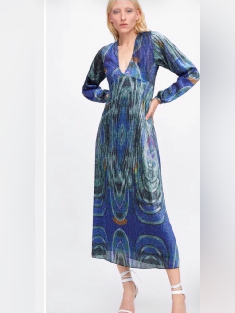 Zara sheer metallic dress (do not have slip)